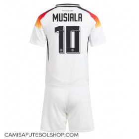 Camisa de time de futebol Alemanha Jamal Musiala #10 Replicas 1º Equipamento Infantil Europeu 2024 Manga Curta (+ Calças curtas)